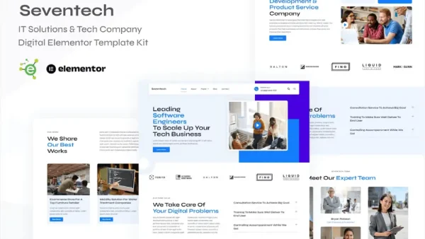 Seventech: Elementor Template Kit for IT Solutions & Tech Companies