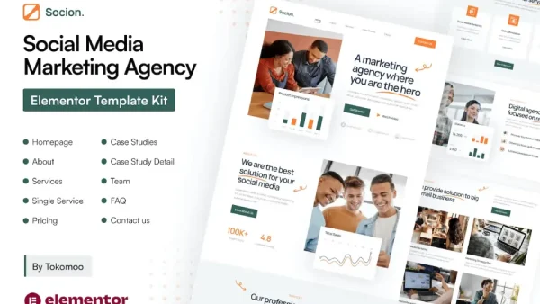 Socion: Elementor Template Kit for Social Media Marketing Agencies