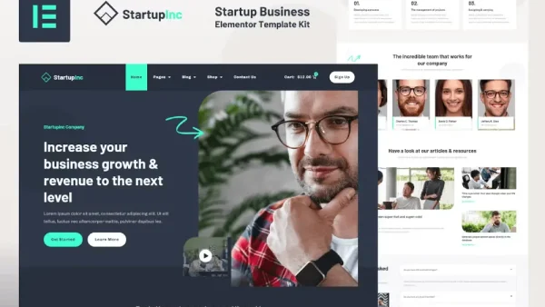 StartupInc – Elementor Pro Template Kit for Startup Businesses