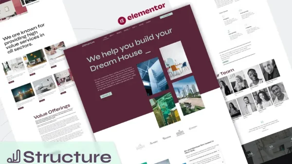 Structure: Elementor Pro Template Kit for Architects & Interior Designers