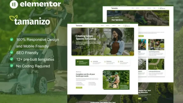 Tamanizo – Elementor Template Kit for Gardening & Landscape Services