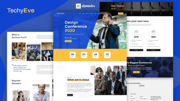 TechyEve: Elementor Template Kit for Tech Events & Conferences