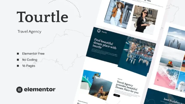 Tourtle: Elementor Template Kit for Travel Agency Websites