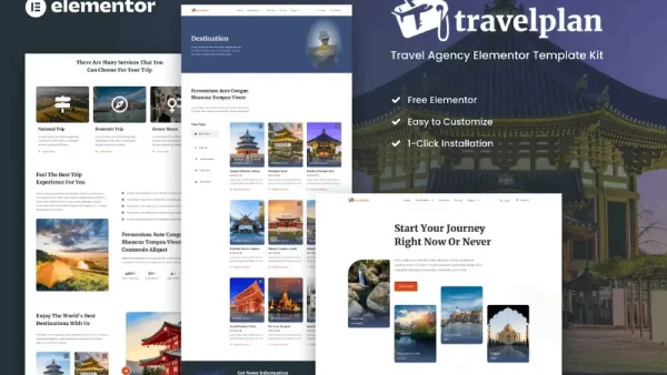 Travelplan – Elementor Template Kit for Tour & Travel Agencies