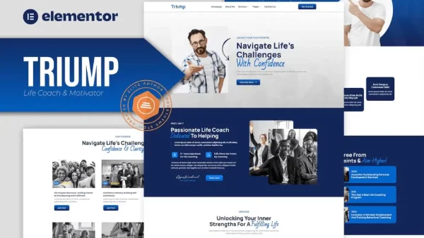 Triump – Elementor Template Kit for Life Coach & Motivator Websites