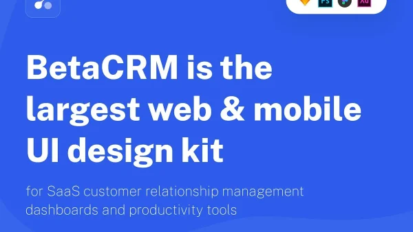 BetaCRM UI Kit for SaaS Dashboards – Web and Mobile Admin Design