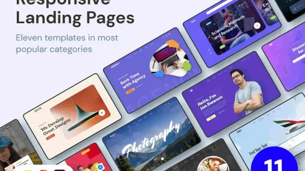 ELEVEN - Multipurpose Responsive Landing Page Templates for Web Design