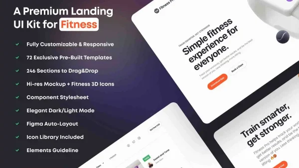 Fitness Pro: Website UI Kit for Fitness and Wellness