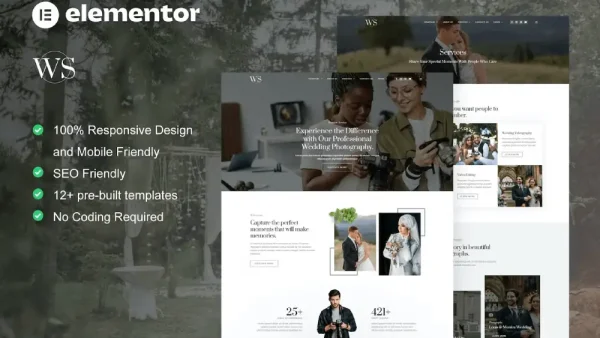 Wedshot – Elegant Elementor Template Kit for Wedding Photography Services