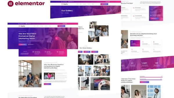 Wefa: Elementor Template Kit for Digital Marketing & Brand Design Agency