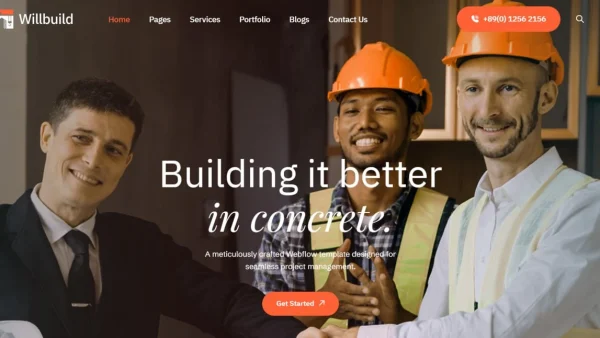 Wellbuild - HTML5 Construction Template with Customizable Design