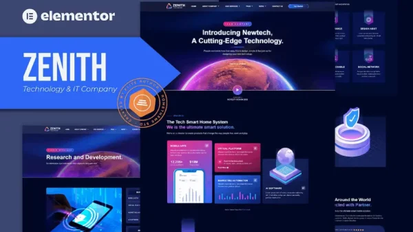 Zenith: Elementor Template Kit for Technology & IT Companies