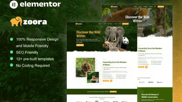 Zoora – Elementor Pro Template Kit for Safari & Zoo Websites