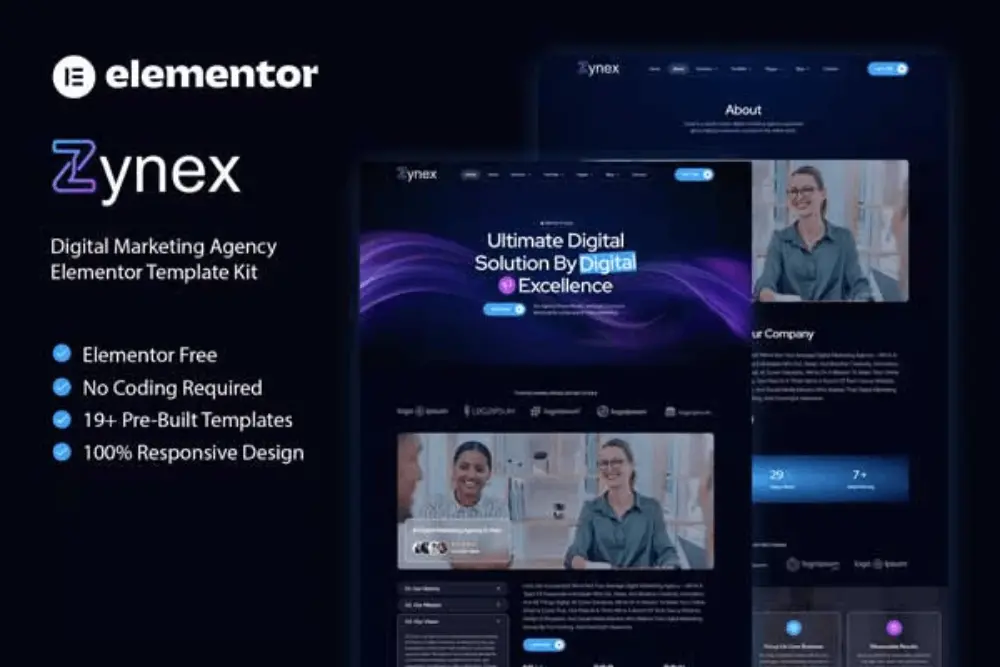 Zynex – Elementor Template Kit for Digital Marketing Agencies