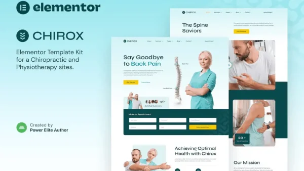 Chirox – Elementor Template Kit for Chiropractic & Physiotherapy