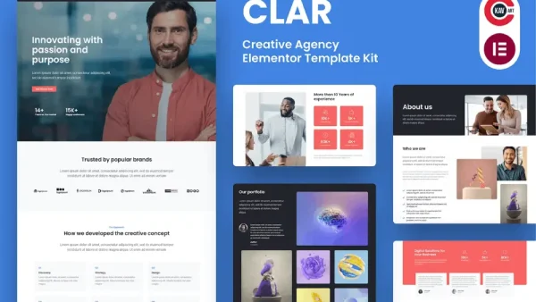 Clar: Elementor Template Kit for Digital Agency Websites