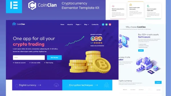 CoinClan: Elementor Template Kit for Cryptocurrency Finance Websites