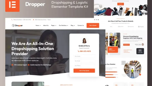 Dropper: Elementor Template Kit for Dropshipping & Logistics