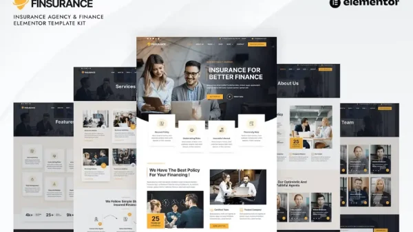 Finsurance – Elementor Pro Template Kit for Insurance & Finance Agencies