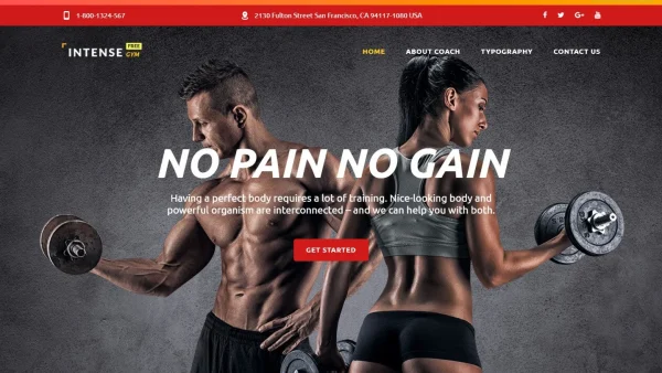 HTML5 Theme for Sport Website Template