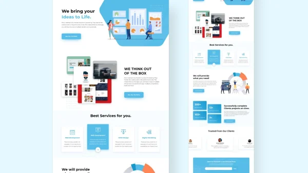 Boring Agency Landing Page Template for Marketing