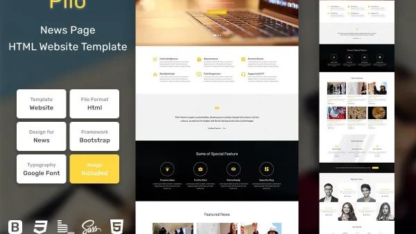 News Page - HTML Web Template for Dynamic News Websites