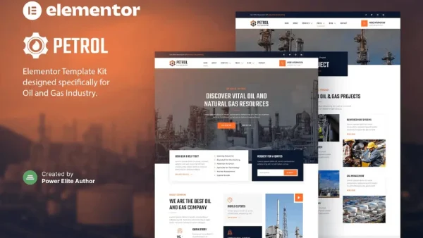 Petrol: Elementor Template Kit for Oil & Gas Industry Websites