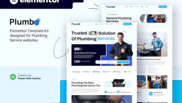 Plumbo – Elementor Template Kit for Plumbing & Home Repair Services