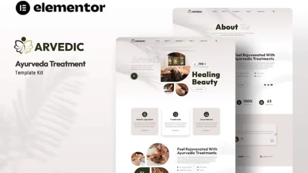 Arvedic – Elementor Template Kit for Beauty Treatment Services