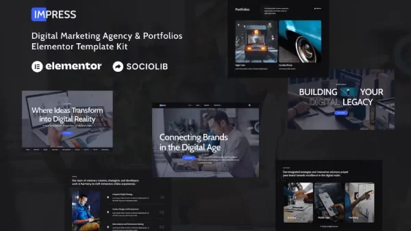 Impress – Elementor Template Kit for Digital Marketing & Portfolios