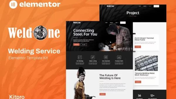 Weldone – Elementor Template Kit for Welding Service Websites