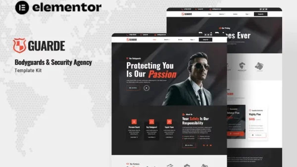 Guarde – Elementor Template Kit for Bodyguards & Security Agency