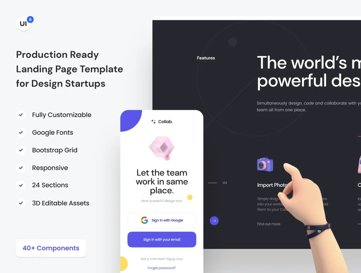 Collab Landing Page Kit: Responsive Design for Startups