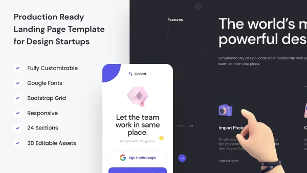 Collab Landing Page Kit: Responsive Design for Startups