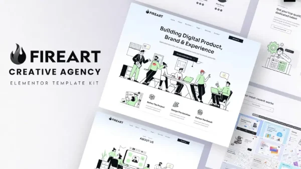 Fireart: Elementor Template Kit for Creative Agencies & Branding