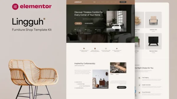 Lingguh: Elementor Template Kit for Furniture Ecommerce Stores