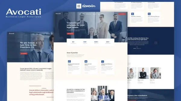 Avocati: Elementor Template Kit for Law Firms & Attorneys