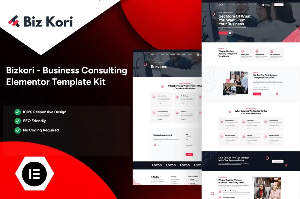 Bizkori: Elementor Pro Template Kit for Business Consulting & Agencies