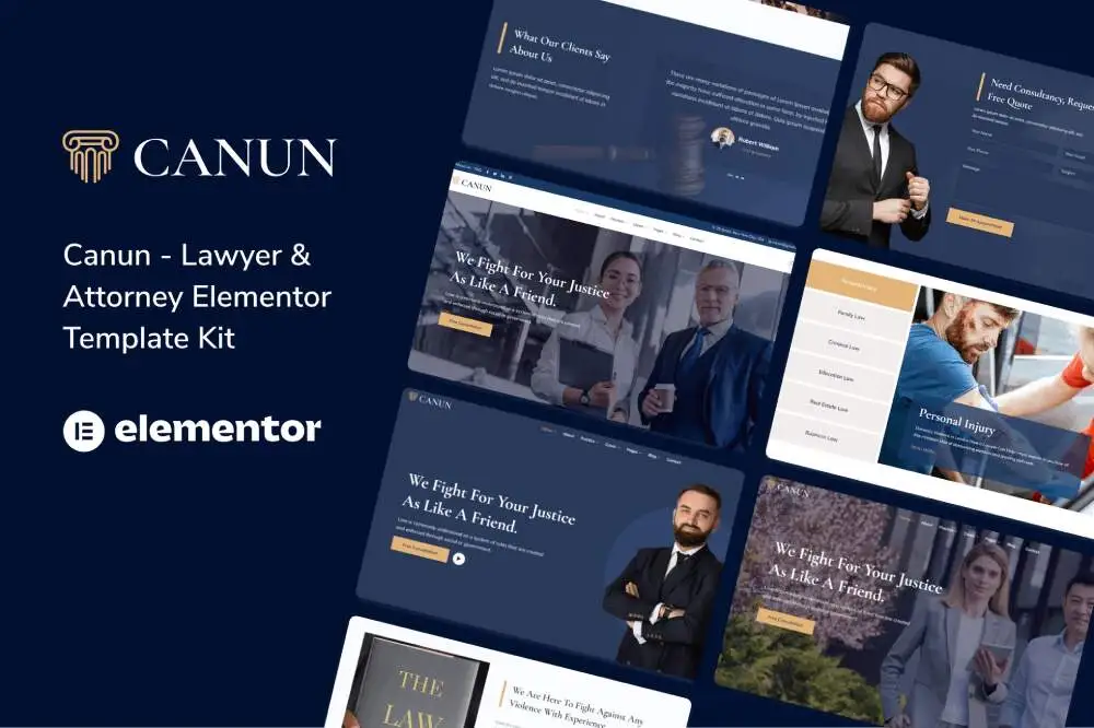 Canun: Elementor Template Kit for Lawyers & Law Firms