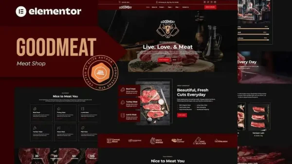 Goodmeat - Elementor Template Kit for Meat Shops & Butchers