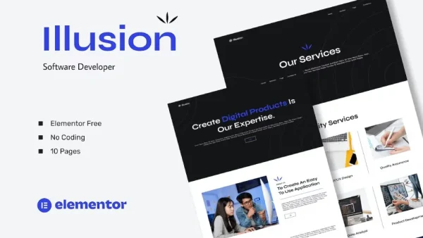 Illusion - Elementor Template Kit For Software Developer