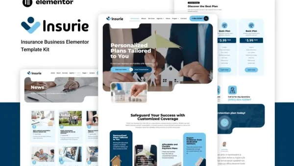 Insurie – Insurance Business Elementor Template Kit