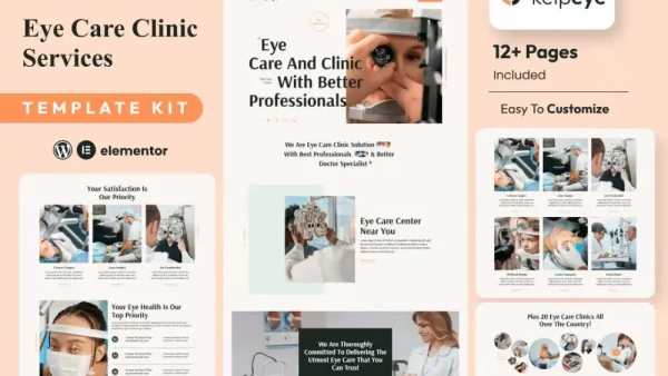 Kelpeye: Elementor Template Kit for Optometrists & Eye Care Clinics