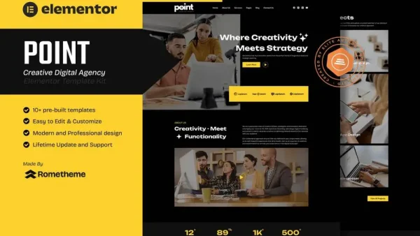 Point – Elementor Template Kit For Creative Digital Agency