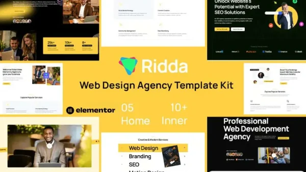 Ridda: Elementor Template Kit for Web Design Agencies