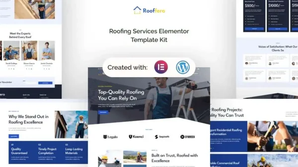 Rooffero: Elementor Template Kit for Roofing Services & Contractors