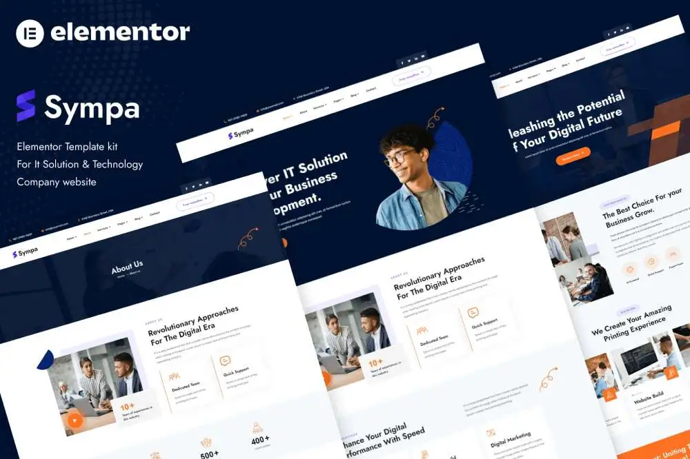 Sympa: Elementor Template Kit for IT Solutions & Technology