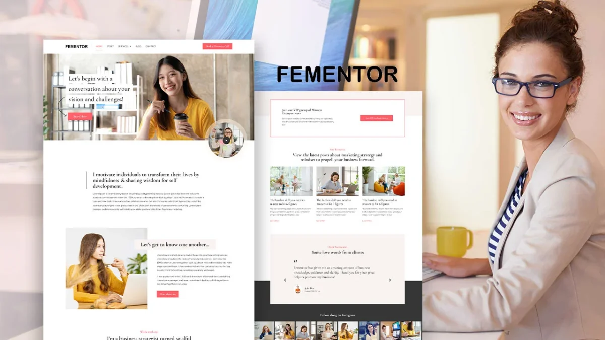 Fementor: Elementor Template Kit for Business Coaches