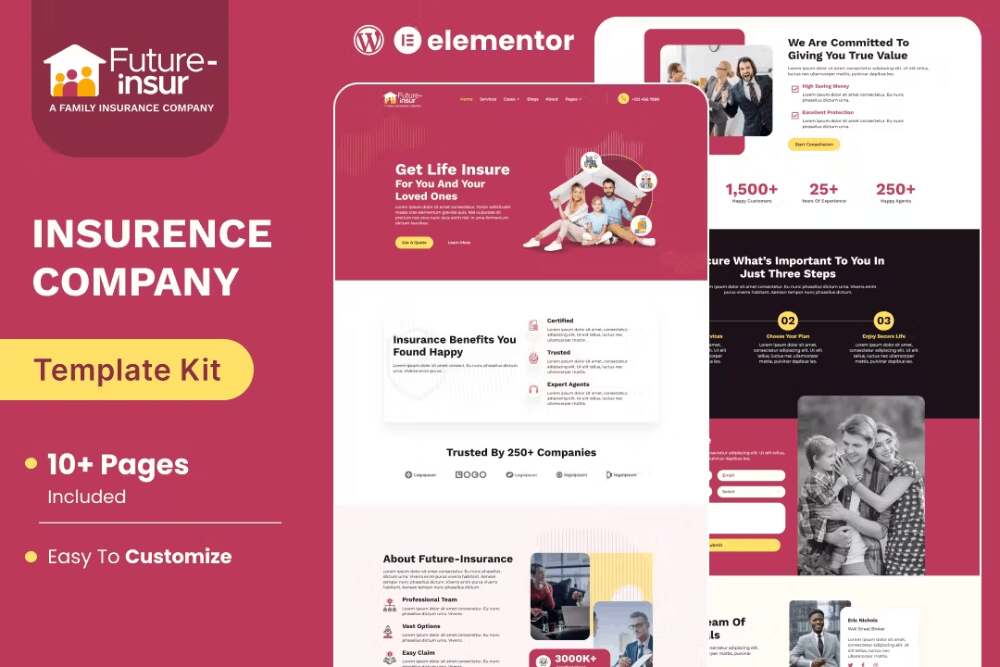 Future-Insur - Elementor Template Kit for Family Insurance