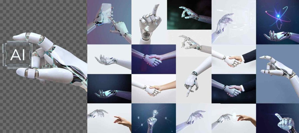 Cyborg Hands Technology Mockups - Futuristic Design | CHT001